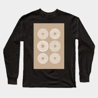 Neutral mushroom spore print Long Sleeve T-Shirt